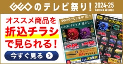 『ゲオのテレビ祭り！』オススメ商品をチラシでまとめてチェック！