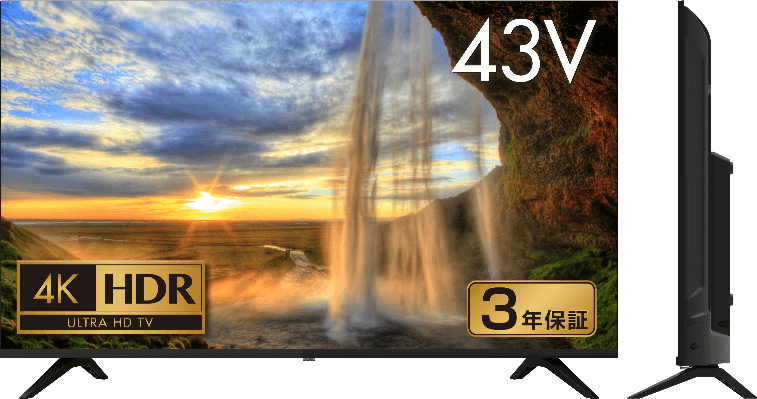 グリーンハウス4K/HDR対応43V型液晶テレビの商品画像