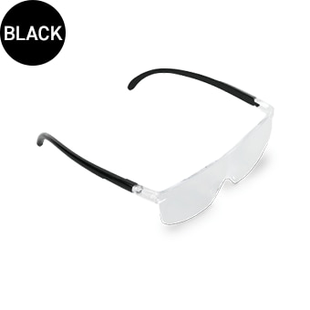 ブルーライトカット眼鏡型拡大ルーペ1.3倍 GRGEN-BLCGL LUCK113 製品画像 BLACK