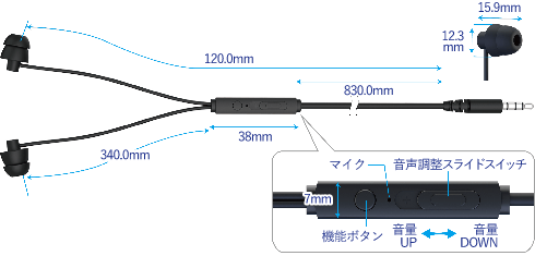 寝ながらイヤホン　各色 製品情報