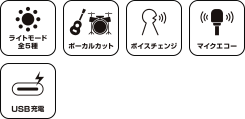 カラオケマイク GRND-MICK8BE 機能紹介