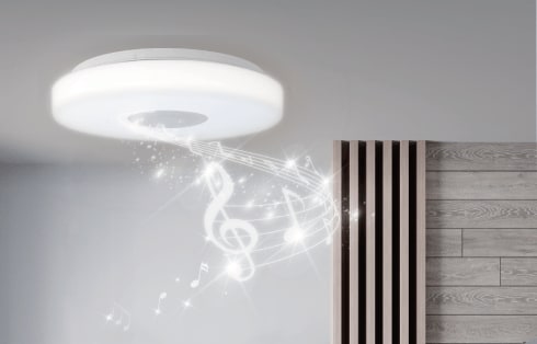 Bluetoothワイヤレススピーカー内蔵シーリングライト HLCL-BT3 使用イメージ