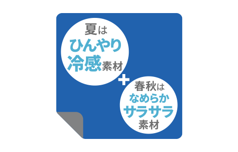 両面使える接触冷感ケット　シングル　 GRCN-C-DSCLK26SSS BL 製品画像02