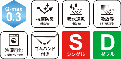 接触冷感敷きパッド 製品特徴