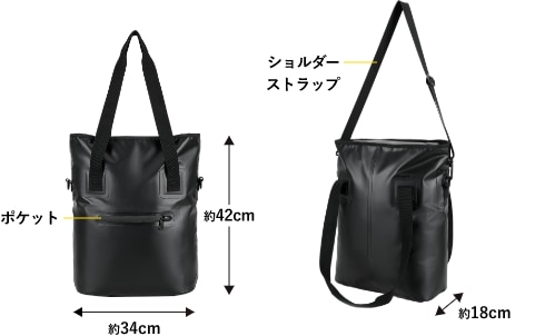 防水2WAYトートバッグ 25L GRELW-WPTB BK 製品情報1
