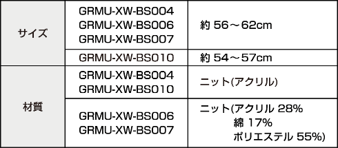 ニット帽各色 GRMU-XW-BS004 製品情報1