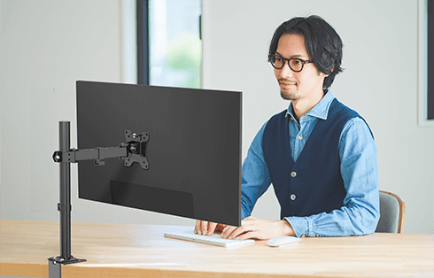 モニターアーム ショートタイプ GRND-MA VM-D51 BK 製品画像02
