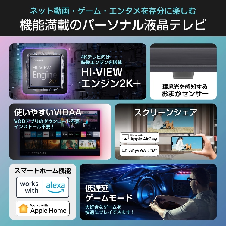 ハイセンス 32V型フルHD液晶テレビ 32G11R - GEO Online/ゲオオンライン