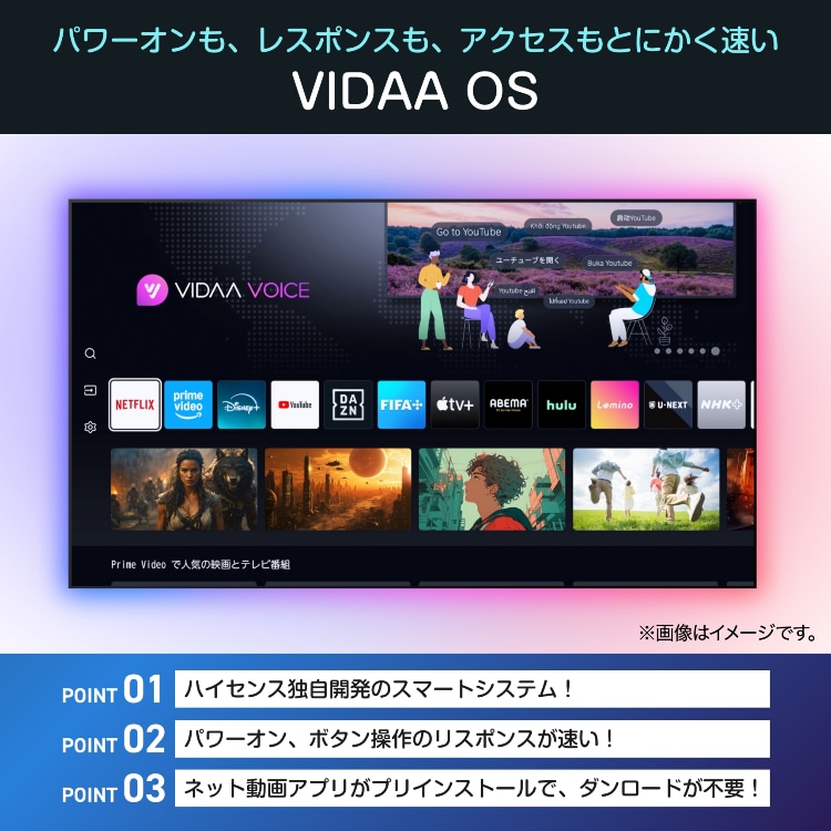 ハイセンス 4Kチューナー内蔵50V型液晶テレビ 50G21R - GEO Online