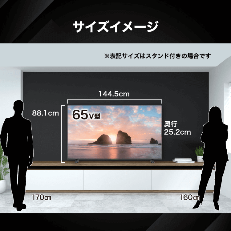 4K/HDR対応65V型液晶テレビ BM-GTV65 - GEO Online/ゲオオンライン