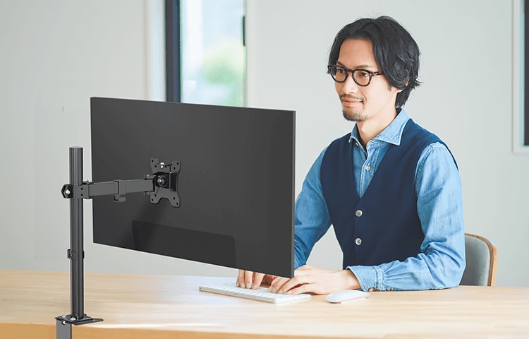 モニターアーム ショートタイプ GRND-MA VM-D51 BK - GEO Online/ゲオ