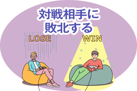 対戦相手に敗北する