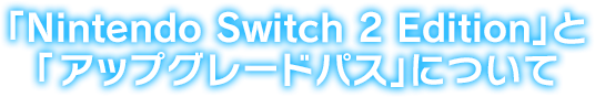 uNintendo Switch 2 EditionvƁuAbvO[hpXvɂ