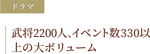 武将2200人、イベント数330以上の大ボリューム