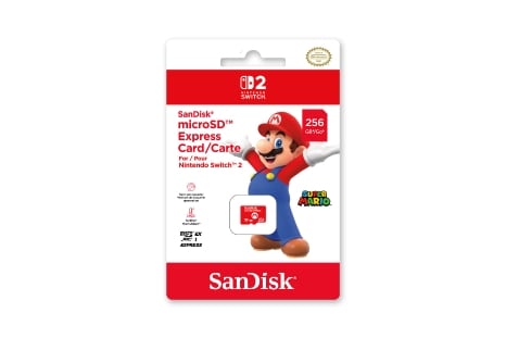 画像:SanDisk microSD Express Card 256GB for Nintendo Switch 2