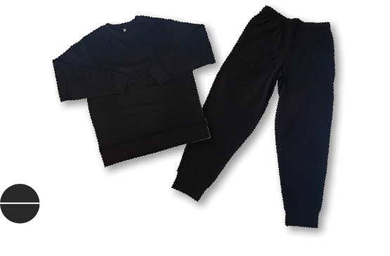 あったかスウェットセットアップ ブラック×ブラック