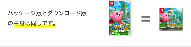 パッケージ版とダウンロード版の中身は同じです。