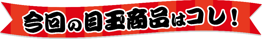 今回の目玉商品はコレ！