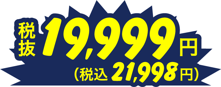 税抜19,999円(税込21,998円)