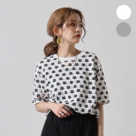 画像：ネコ柄Ｔシャツ Ｍ・Ｌ・ＬＬ(各色)  PR-6637
