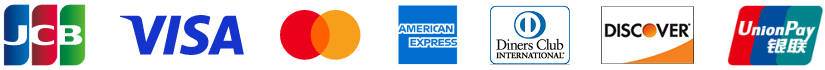 画像：JCB,Visa,MasterCard,AmericanExpress,DinersClub,Discover,China UnionPay（銀聯）