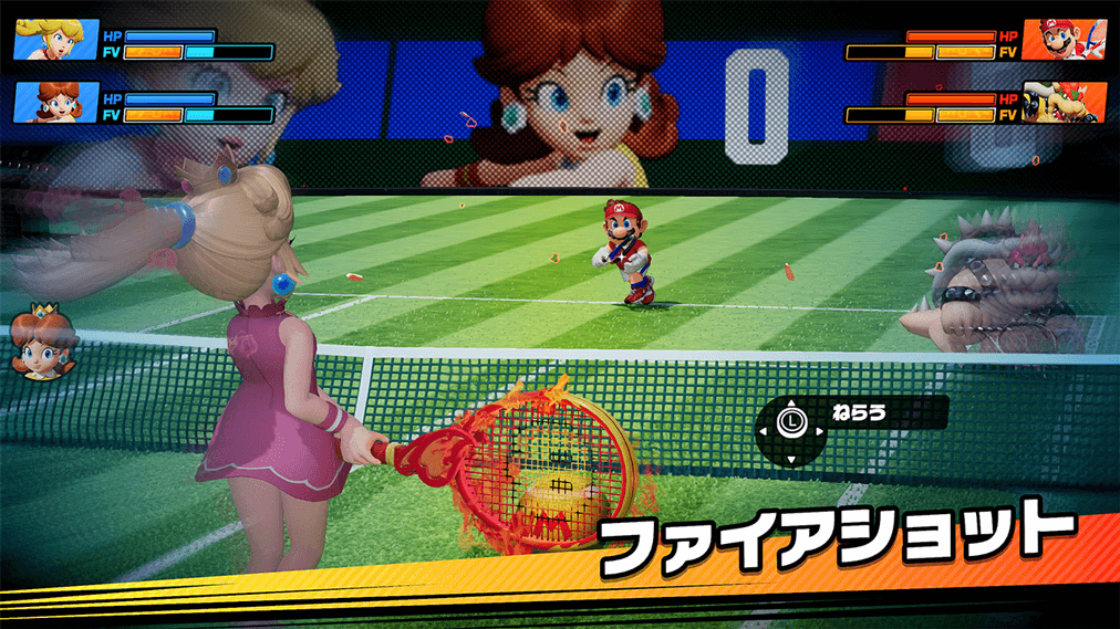 マリオテニス フィーバー ゲーム画面1