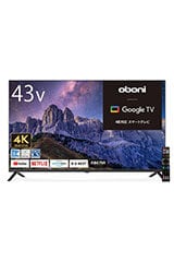 画像:Oboni 43V型4K対応液晶スマートテレビ