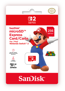 画像：SanDisk microSD Express Card 256GB for Nintendo Switch 2